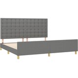  Okvir za krevet bez madraca tamnosivi 200x200 cm od tkanine | shoptok.hr