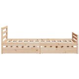 vidaXL Posteljni okvir brez vzmetnice 90x200 cm trdna borovina | Shoptok.si