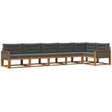 vidaXL Zunanja garnitura za sedenje 6 pcs Naravna in antracitna, (5000282105) | Shoptok.si