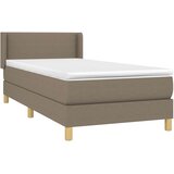  Krevet s oprugama i madracem smeđesivi 90x200 cm od tkanine | shoptok.hr