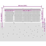  Mrežasta vrtna vrata antracit 350x125 cm pocinčani čelik | shoptok.hr