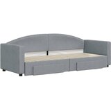  Dnevni krevet na razvlačenje svjetlosivi 80 x 200 cm od tkanine | shoptok.hr