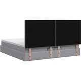  Podesivi krevet s madracem Svjetlosiva 200 x 200 cm Tkanina - Svjetlosiva 200 x 200 cm Dizajn s rombovima | shoptok.hr