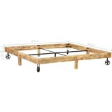  Posteljni okvir iz trdnega mangovega lesa 200x200 cm | Shoptok.si