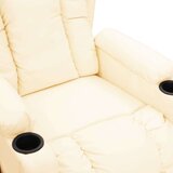  Fotelja na podizanje od umjetne kože krem - Krema 1 | shoptok.hr