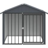  za pse s krovom crna 117 x 103 x 102 cm pocinčani čelik | Eponuda.ba