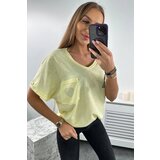 Kesi Cotton blouse with pocket yellow Cijene