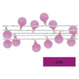  LED svetlobna cherry veriga – kroglice 2,5 cm, 4 m, zunanja in notranja, rožnata, časovnik | Shoptok.si