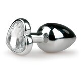 EasyToys - Anal Collection analni čep EasyToys No.2 srček, srebrno/prozoren | Shoptok.si