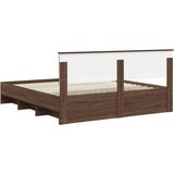  Okvir za krevet s uzglavljem Smeđi hrast 200 x 200 cm - Smeđi hrast 200 x 200 cm | shoptok.hr