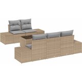  Sjedeća garnitura za vrt 6 kom. i Krema poliratan 239 x 62 x 69 cm | shoptok.hr