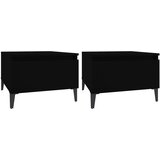  Bočni stolići 2 kom crni 50 x 46 x 35 cm od konstruiranog drva | shoptok.hr