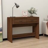 vidaXL Konzolna mizica rjav hrast 100x39x75 cm inženirski les Cene