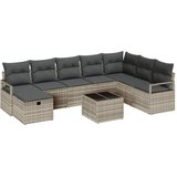  Set sofe 9 kom. 8-Broj sjedala Svijetlo siva poliratan | shoptok.hr