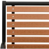  Vrtna klupa crno-smeđa 116 cm od čelika i WPC-a | Eponuda.com