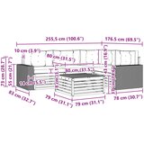  Set vanjskih sofa 5 kom. Prirodna i svjetlosiva Poliester | shoptok.hr