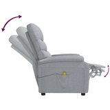  Masažna fotelja od tkanine svjetlosiva | shoptok.hr