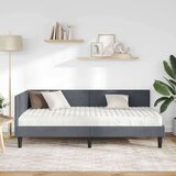  Kotni okvir postelje z matrico Drugo 2 pcs Siva Žamet, (5000123747) | Shoptok.si