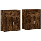 vidaXL Komoda 2 kosa dimljeni hrast 60x31x70 cm inženirski les | Shoptok.si