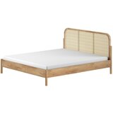 Vipack Bračni krevet od punog hrasta bez podnice 180x200 cm u prirodnoj boji Olive Rotan – Cijene