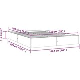 Posteljni okvir bel trden les 150x200 cm 5FT, (20646243) | Shoptok.si
