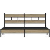 Metalni Kovinski posteljni okvir brez vzmetnice sonoma hrast 200x200 cm, (21611200) | Shoptok.si
