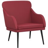  Fotelja crvena boja vina 63 x 76 x 80 cm od umjetne kože | shoptok.hr