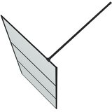 Pregrada za tuš crna 90 x 195 cm s mutnim staklom ESG | shoptok.hr
