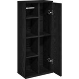 vidaXL Kupaonski ormarić s držačem za role crni 39x22x90 cm | shoptok.hr