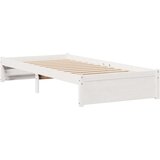 vidaXL Krevet s regalom za knjige bez madraca bijeli 75x190cm borovina | shoptok.hr