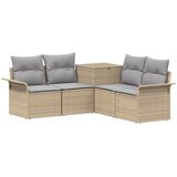  Set sofe 5 kom. Bež i svijetlo siva Poli Rattan i čelik | shoptok.hr
