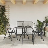 vidaXL 5-dijelni vrtni blagovaonski set antracit metalni mrežasti | shoptok.hr