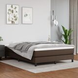  Madrac s džepičastim oprugama srednje tvrdoće smeđi 140x190x20cm umjetna koža | shoptok.hr