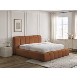 Bobochic Paris Oranžna oblazinjena zakonska postelja s prostorom za shranjevanje z letvenim dnom 160x200 cm Denali – | Shoptok.si