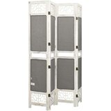  338555 4-Panel Room Divider Grey 140x165 cm Fabric | shoptok.hr