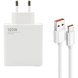  Kućni punjač Super Fast 120W GaN sa USB A na Type C kablom/ bela | ePonuda.com