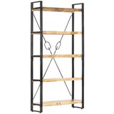  za knjige s 5 razina 90 x 30 x 180 cm masivno drvo manga | shoptok.hr