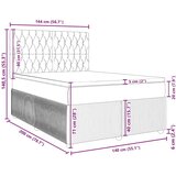 vidaXL Krevet s oprugama i madracem crni 140x200 cm baršunasti | shoptok.hr