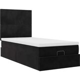  Otomanski okvir kreveta s madracima crni 100x200cm baršunasti | shoptok.hr