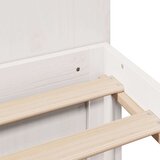  Knjižna postelja brez vzmetnice bela 120x200 cm trdna borovina | Shoptok.si