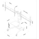  Univerzalno stojalo za dva televizorja 42"-70" HS-M2000 | Shoptok.si