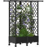  Povišeni krevet s mrežom i krovom Crna 124 x 40 x 127 cm PP | shoptok.hr
