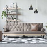  Kauč na razvlačenje s naslonima za ruke smeđesivi od tkanine | shoptok.hr