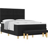  Krevet s opruga kutije s uzglavljem Crna 200 x 140 cm tkanina | shoptok.hr