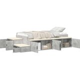  Postelja za shranjevanje Betonska siva Inženirski les 100 x 200 cm, (22083704) | Shoptok.si