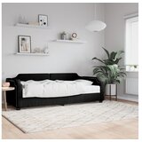 vidaXL Dnevni krevet s madracem crni 80 x 200 cm od tkanine | shoptok.hr