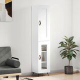 vidaXL Visoka omara bela 34,5x34x180 cm inženirski les | Shoptok.si