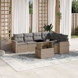  7-dijelni set vrtnih sofa od poliratana s jastucima bež | shoptok.hr
