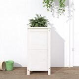 vidaXL Vrtna sadilica bijela 40 x 40 x 78 cm od masivne borovine Cijene