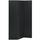 vidaXL Sobna pregrada s 3 panela crna 120 x 180 cm čelična | shoptok.hr
